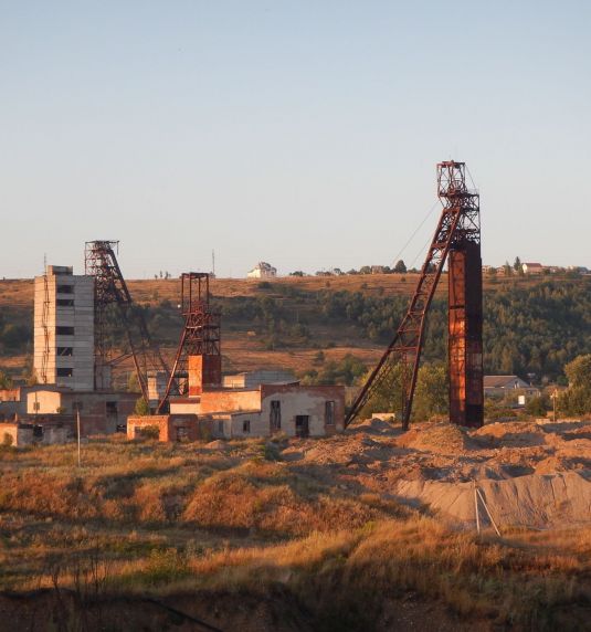 Prepadnuté soľné doly v Solotvine
